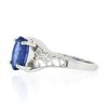 Image 6 : NEW 14k White Gold 1.91 ctw Violet Blue Oval Tanzanite w/ Open Work Sides Ring
