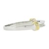 Image 4 : 14K Two Tone Gold 0.25 ctw Princess Cut Channel Set Diamond Stackable Band Ring