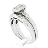 Image 9 : Vintage 14K Gold 0.50 ctw Emerald Cut Diamond Engagement Ring Matching Band Set