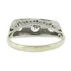 Image 7 : Antique Edwardian Platinum & 14K Gold 0.35 ctw Diamond Filigree 3 Stone Band Rin