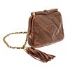 Image 2 : Chanel Brown Leather Mini Kisslock Shoulder Bag
