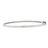 Image 5 : 14k White Gold 6.7" 1.25 ctw Round Prong Diamond Stack Hinged Open Bangle Bracel