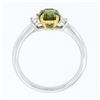 Image 8 : NEW 18k Gold 1.46 ctw GIA Ceylon Alexandrite & Emerald Cut Diamond Engagement Ri