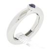 Image 1 : Tiffany & Co. 18k White Gold Bezel Heart Amethyst Solitaire Polished Band Ring