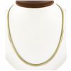 Image 1 : Italian 14K TT Gold 18" 3.8mm Polished Reversible Omega Link Chain Necklace