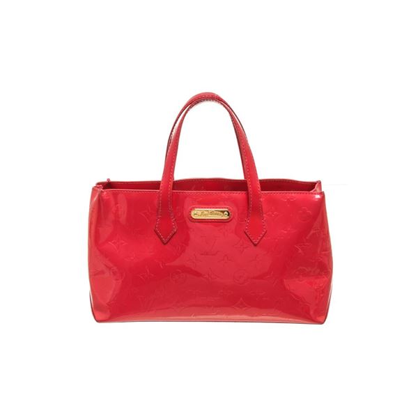 Louis Vuitton Rouge Grenadine Monogram Vernis Leather Wilshire Pm Handbag