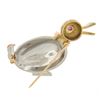 Image 4 : Retro Solid 14K Tri Gold 3D Duck Bird Pin Brooch w/ 0.20 ctw Round Brilliant Rub