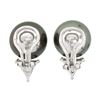 Image 5 : Fancy 14k White Gold 11.6mm Tahitian Pearl w/ 0.80 ctw Trillion Diamond Earrings