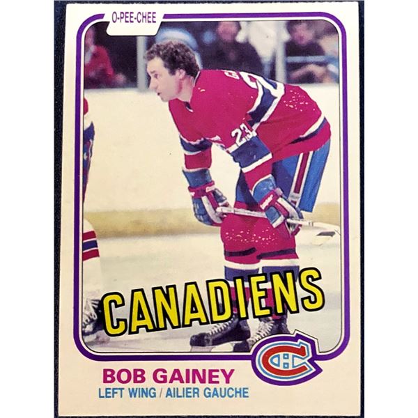 1981-82 O-PEE-CHEE BOB GAINEY (HOF)
