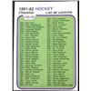 Image 1 : 1981-82 O-PEE-CHEE CHECKLIST