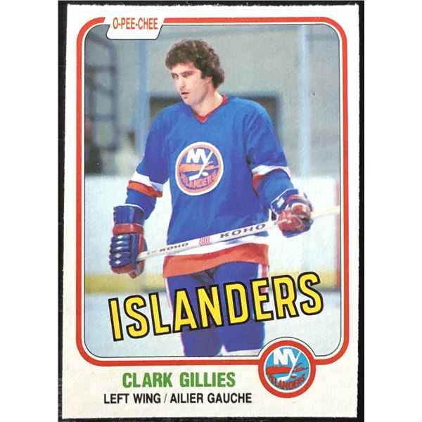 1981-82 O-PEE-CHEE CLARK GILLIES (HOF)