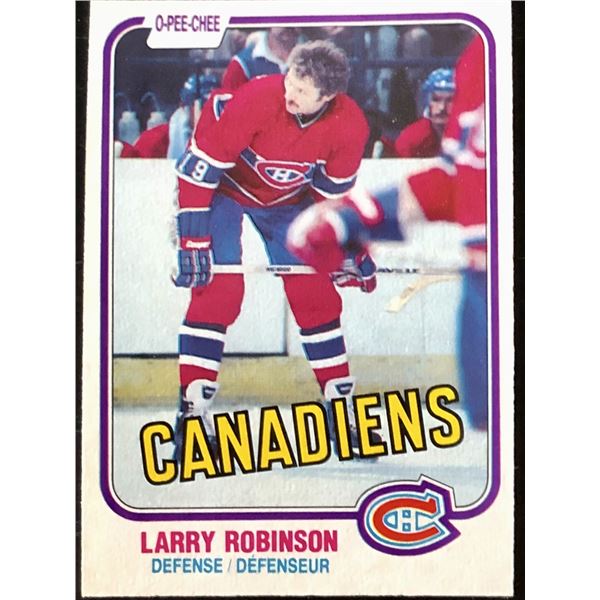 1981-82 O-PEE-CHEE LARRY ROBINSON (HOF)