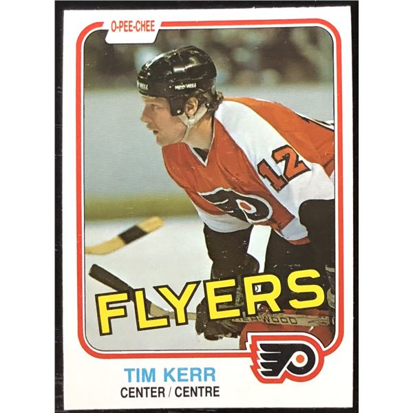 1981-82 O-PEE-CHEE TIM KERR ROOKIE CARD