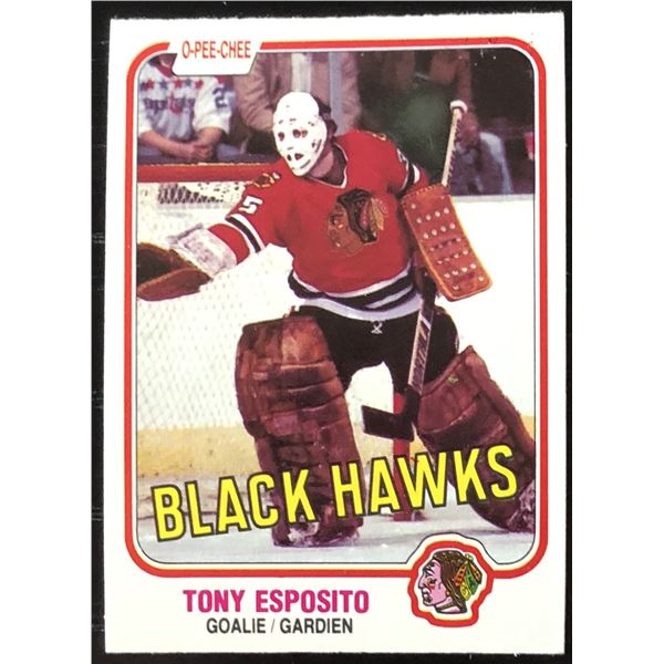 1981-82 O-PEE-CHEE TONY ESPOSITO (HOF)