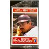 Image 1 : 1991 POST CEREAL BENITO SANTIAGO / SANDY ALOMAR JR. ROOKIE CARD