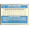 Image 2 : 1982 DONRUSS GARY WARD - SIGNED