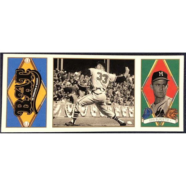 1993 Upper Deck BAT The Foundation Of Baseball Triple Folder - LEW BURDETTE (HOF)