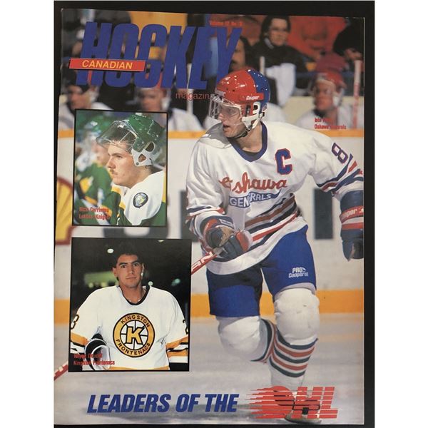 1990 ERIC LINDROS (HOF) OHL FIRST GAME - OSHAWA GAME PROGRAM