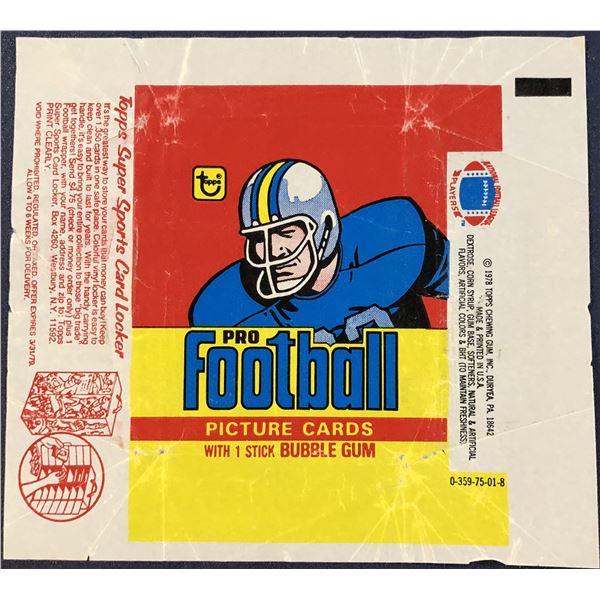 1978 TOPPS NFL WRAPPER