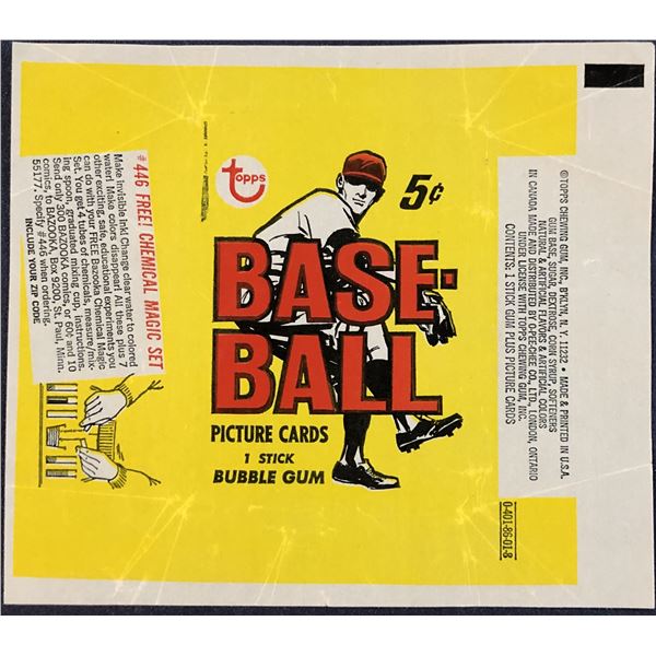 1968 TOPPS BASEBALL WRAPPER