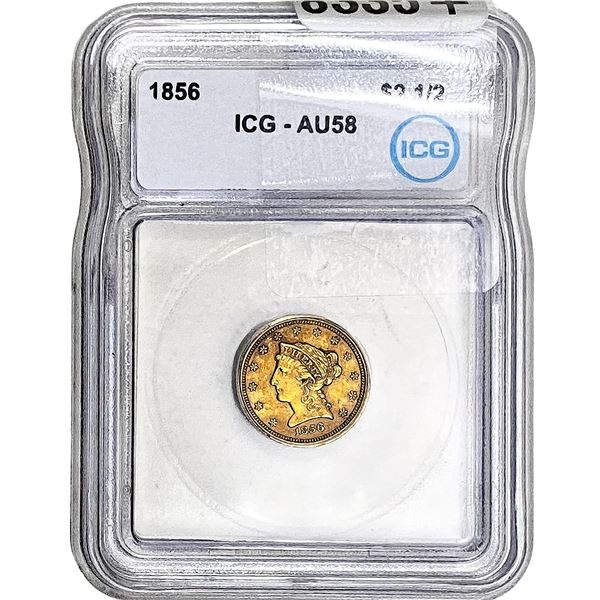 1856 $2.50 Gold Quarter Eagle ICG AU58