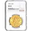 Image 1 : 1876 $20 Gold Double Eagle NGC MS60