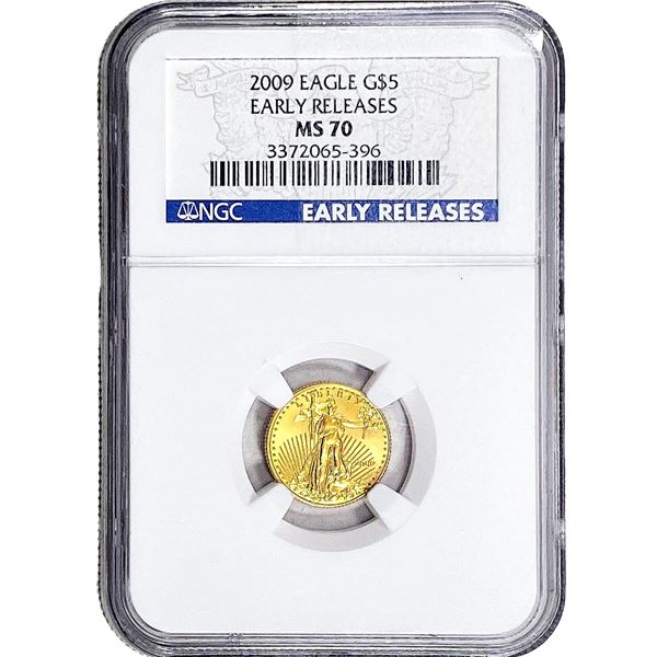 2009 1/10 OZ Gold Eagle $5 NGC MS70