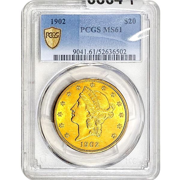 1902 $20 Gold Double Eagle PCGS MS61