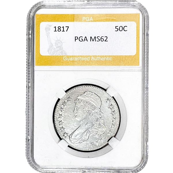 1817 Capped Bust Half Dollar PGA MS62