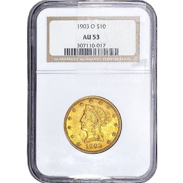 1903-O $10 Gold Eagle NGC AU53