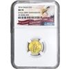 Image 1 : 2016 1/10 OZ Gold Eagle $5 NGC MS70 30th Anniv.