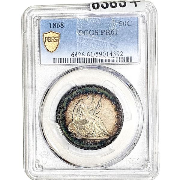 1868 Seated Liberty Half Dollar PCGS PR61