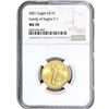 Image 1 : 2021 1/4 OZ Gold Eagle $10 Family of Eagles T1 NGC MS70