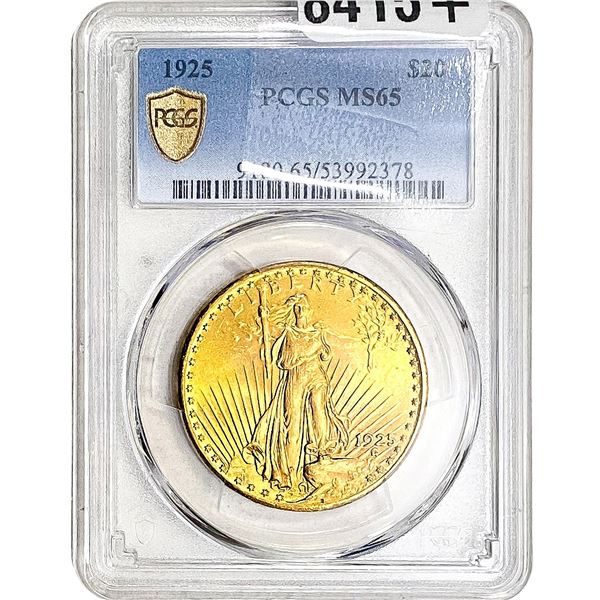 1925 $20 Gold Double Eagle PCGS MS65