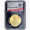 Image 1 : 2017-W 1 OZ Burnished Gold Eagle $50 NGC MS70