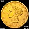 Image 1 : 1853 $2.50 Gold Quarter Eagle UNCIRCULATED
