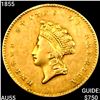 Image 1 : 1855 Rare Gold Dollar HIGH GRADE