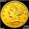 Image 1 : 1840-D $5 Gold Half Eagle UNCIRCULATED