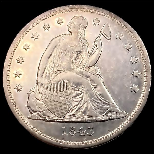 1843 Seated Liberty Dollar