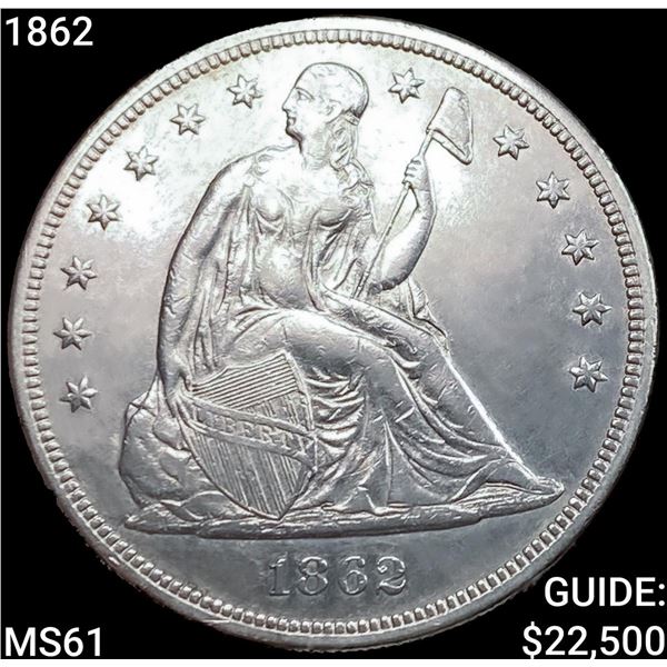 1862 Seated Liberty Dollar UNCIRCULATED