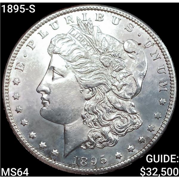 1895-S Morgan Silver Dollar CHOICE BU