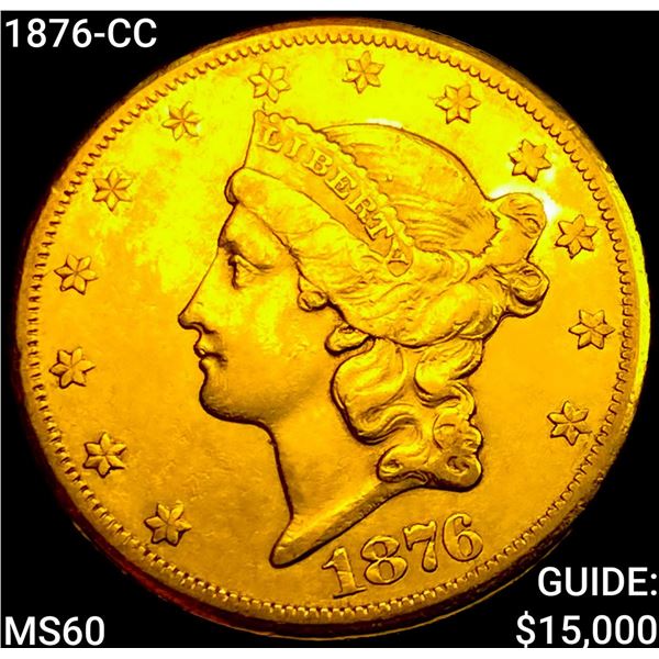 1876-CC $20 Gold Double Eagle UNCIRCULATED