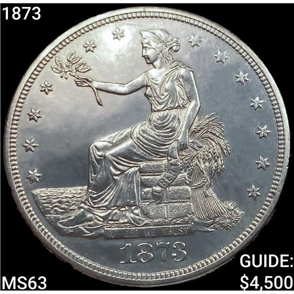1873 Silver Trade Dollar CHOICE BU