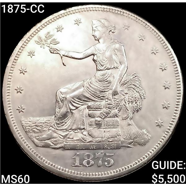 1875-CC Silver Trade Dollar UNCIRCULATED