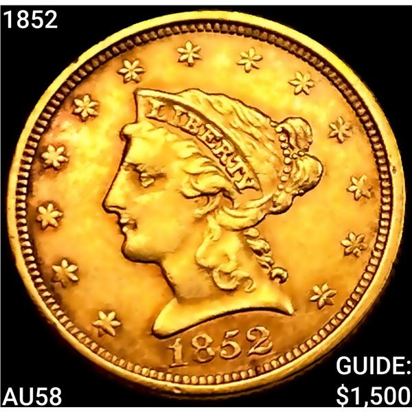 1852 $2.50 Gold Quarter Eagle CHOICE AU
