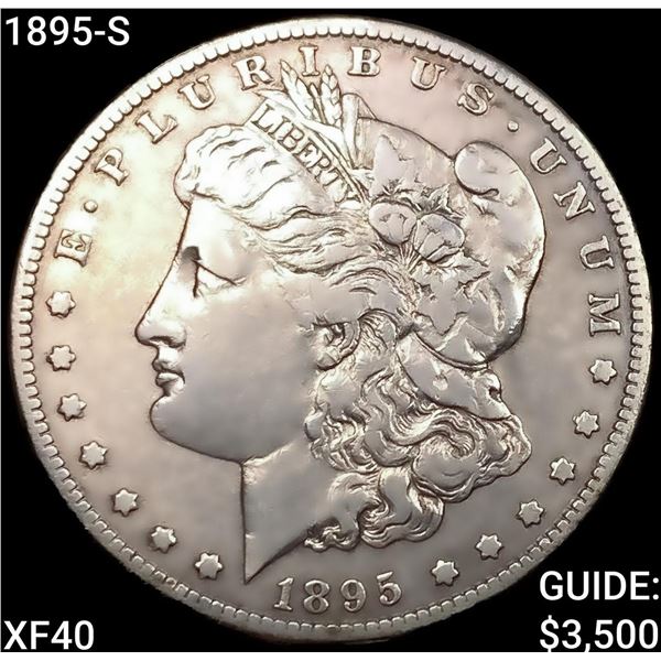 1895-S Morgan Silver Dollar NEARLY UNCIRCULATED
