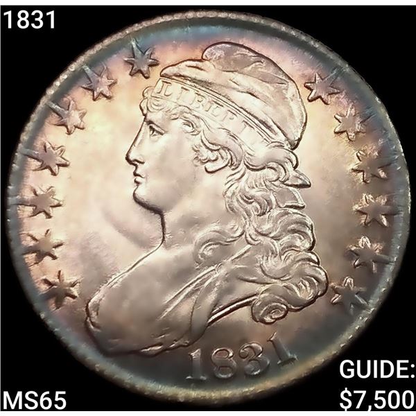 1831 Capped Bust Half Dollar GEM BU