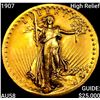 1907 High Relief $20 Gold Double Eagle CHOICE AU