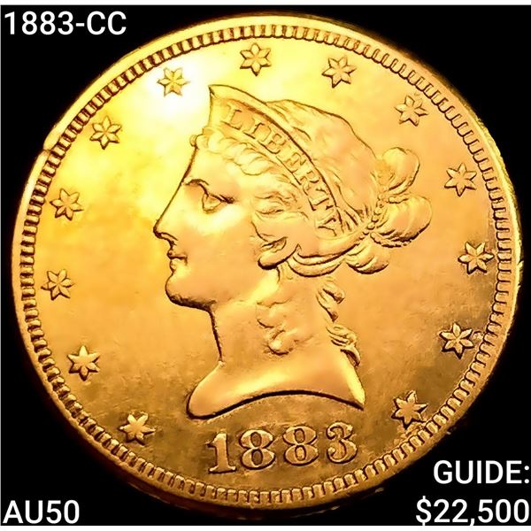 1883-CC $10 Gold Eagle CLOSELY UNCIRCULATED