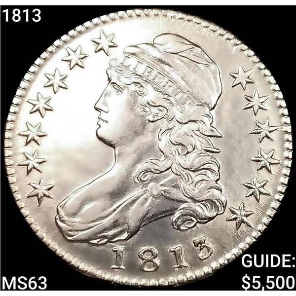 1813 Capped Bust Half Dollar CHOICE BU